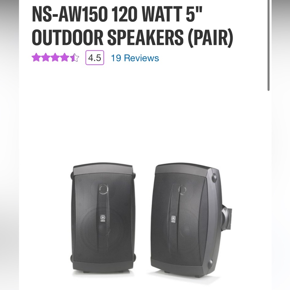 Yamaha outdoor speakers